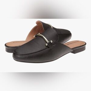 Women’s 9.5 black slides silver accent